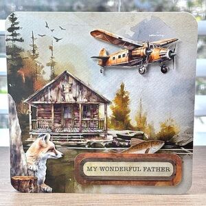 Handmade Multiple Occasions Greeting Card for Father